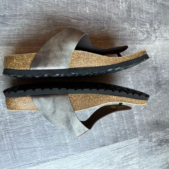 Birkenstock Betula Gizeh Sandals L 11 Slides Scuff Bronze Metallic - Picture 4 of 9